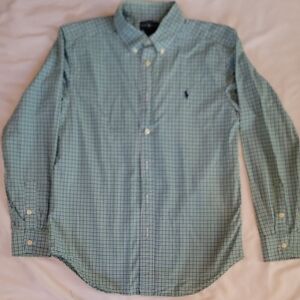 Young Men's Green Checkered Shirt